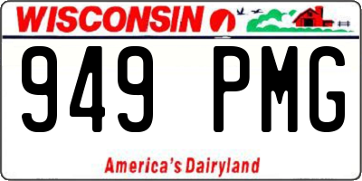 WI license plate 949PMG