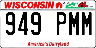 WI license plate 949PMM