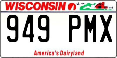 WI license plate 949PMX