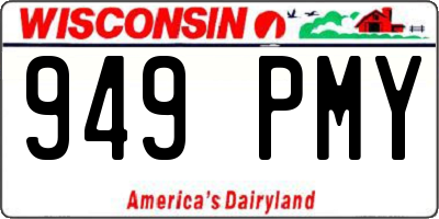 WI license plate 949PMY