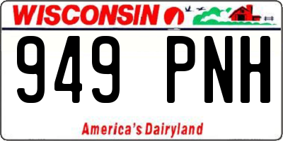 WI license plate 949PNH