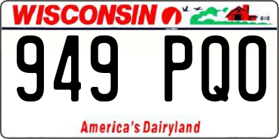 WI license plate 949PQO