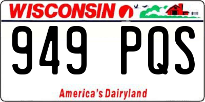 WI license plate 949PQS