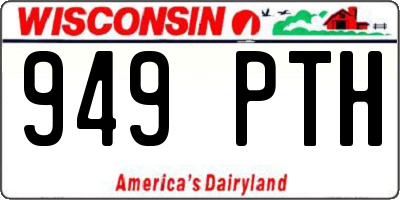 WI license plate 949PTH