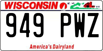 WI license plate 949PWZ