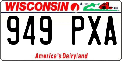WI license plate 949PXA