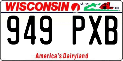 WI license plate 949PXB