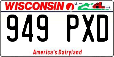 WI license plate 949PXD