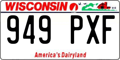 WI license plate 949PXF