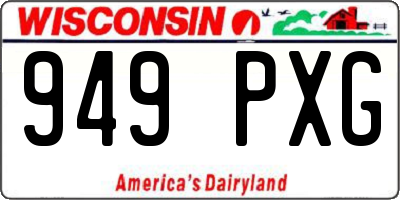 WI license plate 949PXG