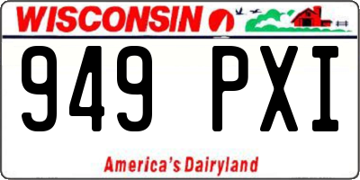 WI license plate 949PXI