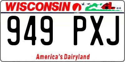 WI license plate 949PXJ
