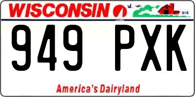 WI license plate 949PXK
