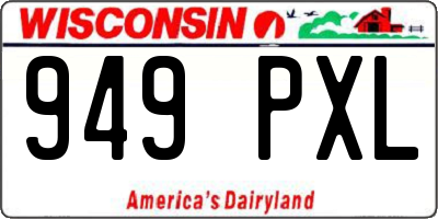 WI license plate 949PXL