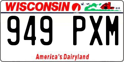 WI license plate 949PXM