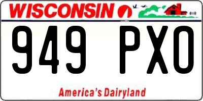 WI license plate 949PXO