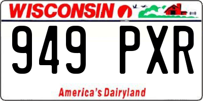 WI license plate 949PXR
