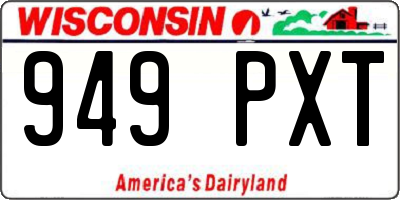 WI license plate 949PXT