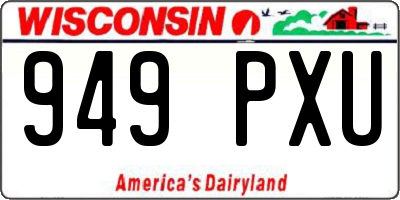 WI license plate 949PXU