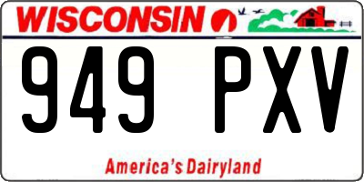 WI license plate 949PXV