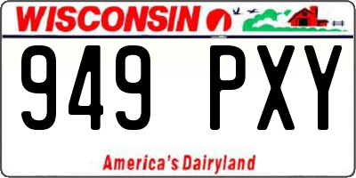 WI license plate 949PXY