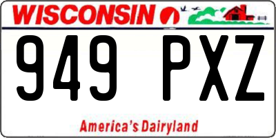 WI license plate 949PXZ