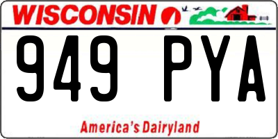 WI license plate 949PYA