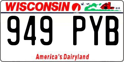 WI license plate 949PYB