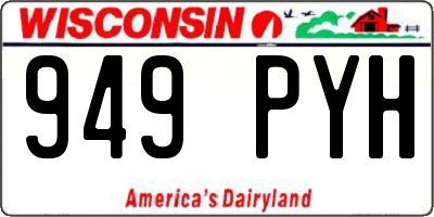 WI license plate 949PYH