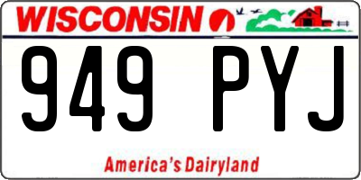 WI license plate 949PYJ