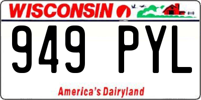 WI license plate 949PYL
