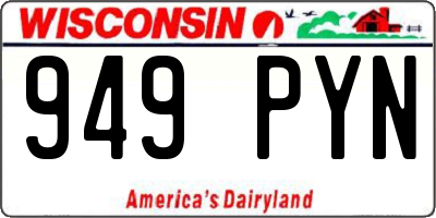 WI license plate 949PYN