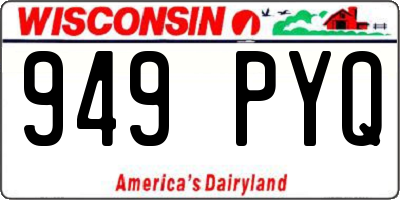 WI license plate 949PYQ
