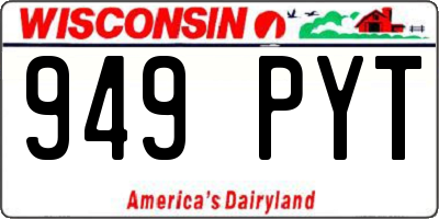 WI license plate 949PYT