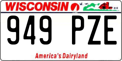 WI license plate 949PZE