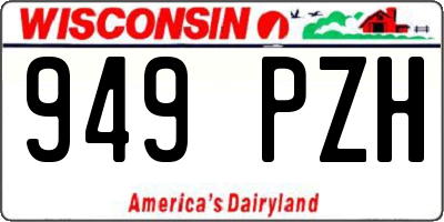 WI license plate 949PZH