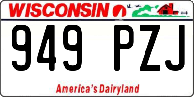 WI license plate 949PZJ