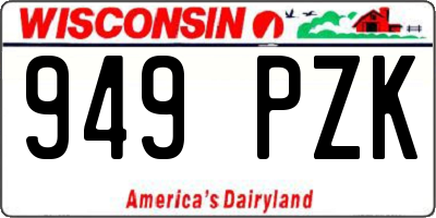 WI license plate 949PZK