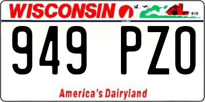 WI license plate 949PZO