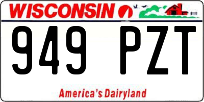 WI license plate 949PZT