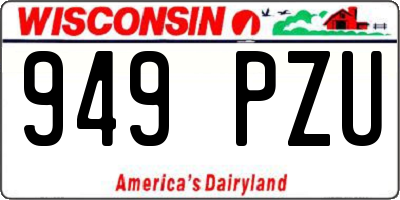 WI license plate 949PZU
