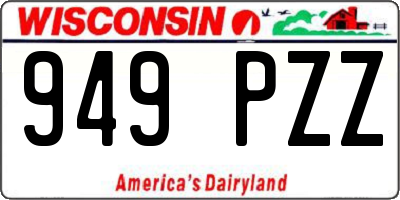 WI license plate 949PZZ