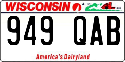 WI license plate 949QAB