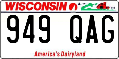 WI license plate 949QAG