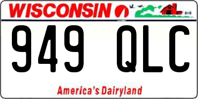 WI license plate 949QLC