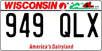 WI license plate 949QLX