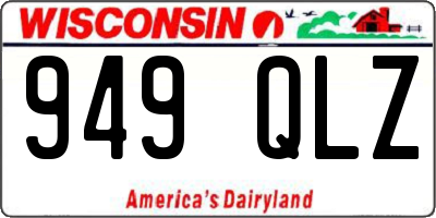 WI license plate 949QLZ