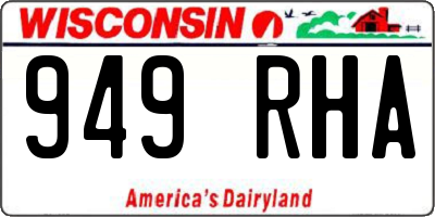 WI license plate 949RHA