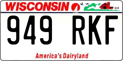 WI license plate 949RKF