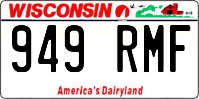 WI license plate 949RMF